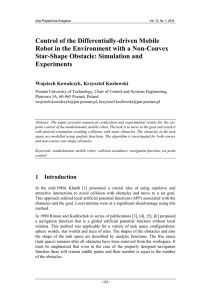 Control of the Differentially-driven Mobile Star-Shape Obstacle: Simulation and