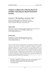 Adaptive Collaborative Filtering Based on Scalable Clustering for Big Recommender Systems