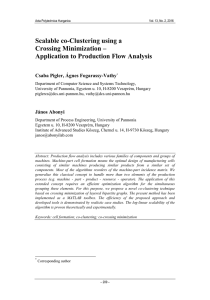 Scalable co-Clustering using a Crossing Minimization ‒ Application to Production Flow Analysis