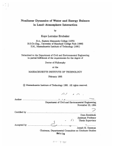 Nonlinear Dynamics of Water and Energy Balance in Land-Atmosphere Interaction
