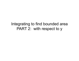 Integrating to find bounded area