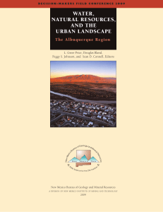 water, natural resources, and the urban landscape