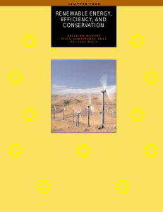 RENEWABLE ENERGY, EFFICIENCY, AND CONSERVATION