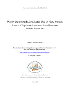 Water, Watersheds, and Land Use in New Mexico