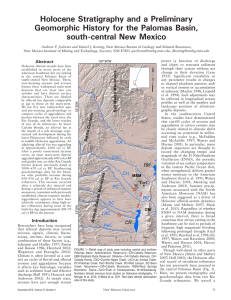 Holocene Stratigraphy and a Preliminary Geomorphic History for the Palomas Basin,