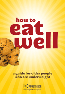 a guide for older people who are underweight