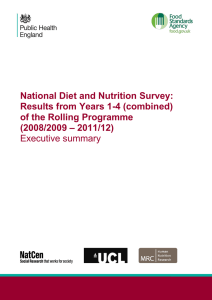 National Diet and Nutrition Survey: Results from Years 1-4 (combined) – 2011/12)