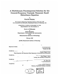 A  Multidomain  Pseudospectral  Solution  for ... General-Frequency  Unsteady  Transonic  Small Disturbance  Equation