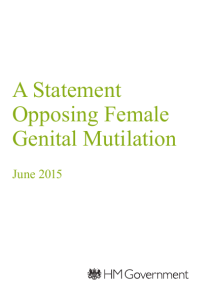 A Statement Opposing Female Genital Mutilation June 2015