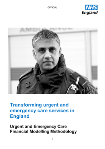 Transforming urgent and emergency care services in England