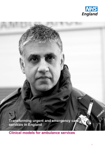 Transforming urgent and emergency care services in England