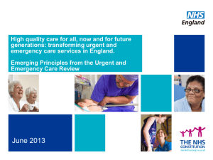 High quality care for all, now and for future