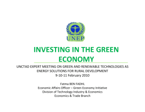 INVESTING IN THE GREEN  ECONOMY