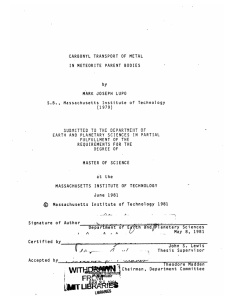 CARBONYL  TRANSPORT  OF  METAL JOSEPH  LUPO OF