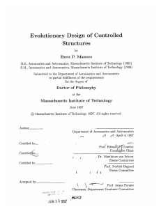 Evolutionary  Design  of  Controlled Structures Brett P.  Masters