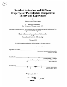 Residual  Actuation and Stiffness Properties of Piezoelectric  Composites: