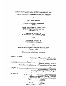 HUMAN  MENTAL &amp; PERFORMANCE  IN SPACE: