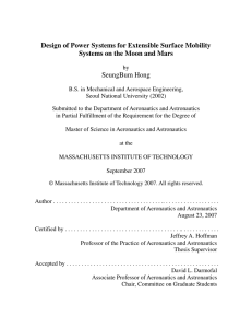 Design of Power Systems for Extensible Surface Mobility SeungBum Hong