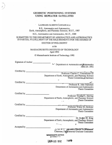 GEODETIC  POSITIONING  SYSTEMS USING  REPEATER  SATELLITES