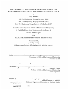 VISCOPLASTICITY  AND  DAMAGE  MECHANICS  MODELS ... RATE-DEPENDENT  MATERIALS  AND  THEIR  APPLICATION ...