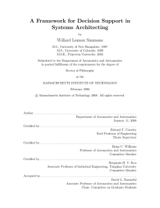 A Framework for Decision Support in Systems Architecting Willard Lennox Simmons