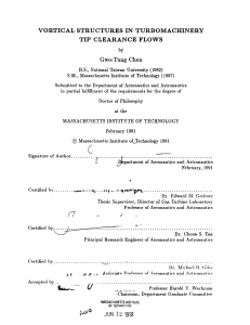 VORTICAL  STRUCTURES  IN  TURBOMACHINERY Gwo-Tung  Chen by