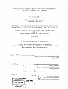 Assuring  Safety in High-Speed  Magnetically  Levitated ... The  Need for  a  System  Safety ...