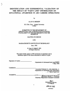 IDENTIFICATION  AND  EXPERIMENTAL  VALIDATION  OF