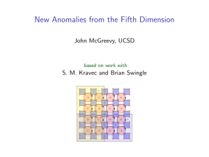 New Anomalies from the Fifth Dimension John McGreevy, UCSD