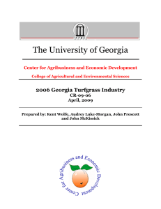 The University of Georgia 2006 Georgia Turfgrass Industry