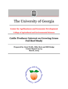 The University of Georgia Cattle Producer Interest on Growing Grass