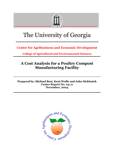 The University of Georgia A Cost Analysis for a Poultry Compost