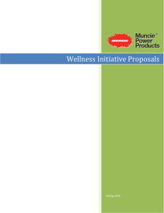 Wellness Initiative Proposals Spring 2014