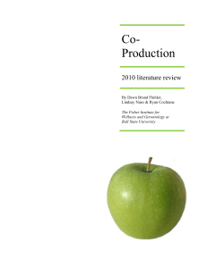 Co- Production 2010 literature review