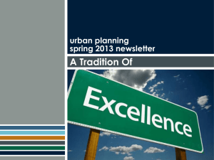 A Tradition Of urban planning spring 2013 newsletter