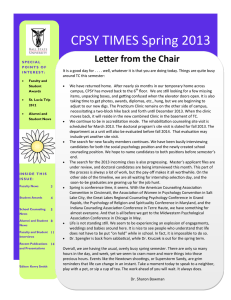 CPSY TIMES Spring 2013