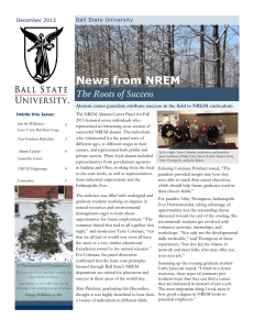 News from NREM  The Roots of Success Ball State University