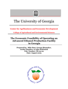 The University of Georgia The Economic Feasibility of Operating an in Georgia