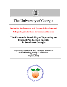 The University of Georgia The Economic Feasibility of Operating an