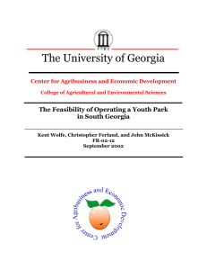 The University of Georgia The Feasibility of Operating a Youth Park