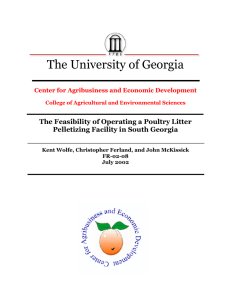 The University of Georgia The Feasibility of Operating a Poultry Litter