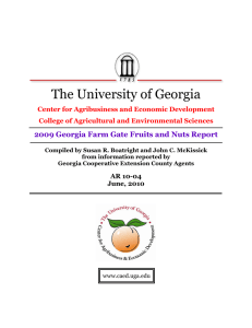 The University of Georgia Center for Agribusiness and Economic Development
