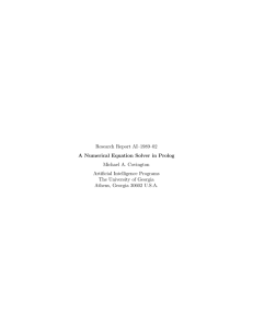 Research Report AI–1989–02 Michael A. Covington Artiﬁcial Intelligence Programs The University of Georgia