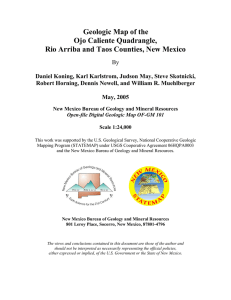 Geologic Map of the Ojo Caliente Quadrangle,