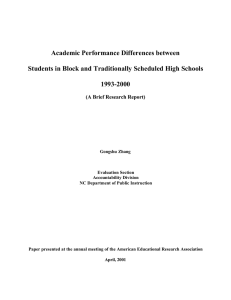 Academic Performance Differences between 1993-2000