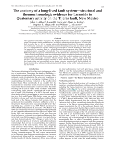 The anatomy of a long­lived fault system—structural and thermochronologic evidence for Laramide to Quaternary activity on the Tijeras fault, New Mexico 