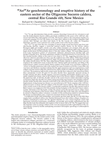 Ar/ Ar geochronology and eruptive history of the eastern sector of the Oligocene Socorro caldera, central Rio Grande rift, New Mexico