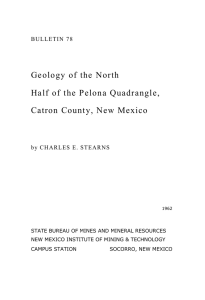 Geology of  the Nor th Catron County, New Mexico