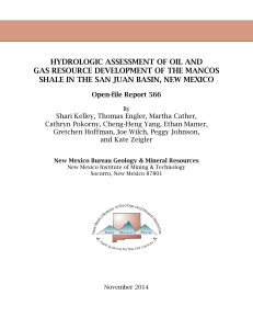 HYDROLOGIC ASSESSMENT OF OIL AND GAS RESOURCE DEVELOPMENT OF THE MANCOS