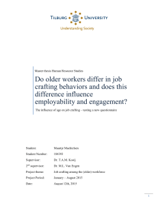 Do older workers differ in job crafting behaviors and does this